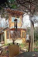 Office Retreat seen across Permaculture garden from Gazebo